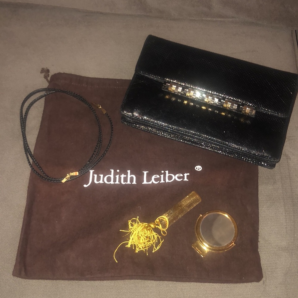 Judith Leiber Lizard Skin Evening Clutch Bag - Picture 2 of 16